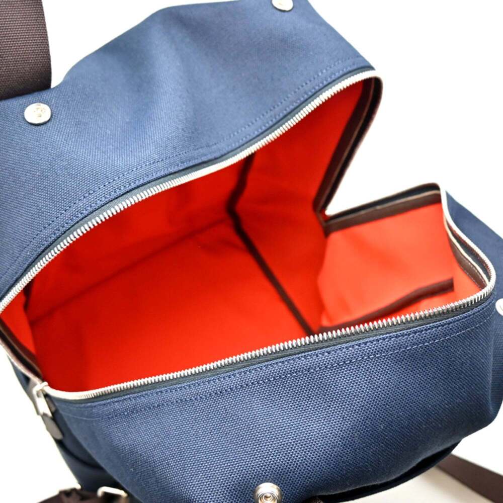 Hermes Sac de Pansage Groom Women's/Men's Backpack/Daypack, Canvas, Navy - Picture 6 of 10